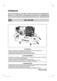 Notice HITACHI EC2610E Compresseur