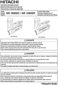 Notice HITACHI NR1890DC Grapadora