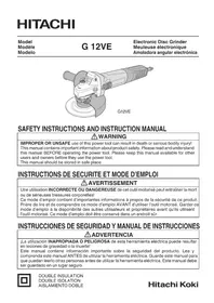 Notice HITACHI G12VE