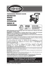 Notice Simpson ALK4240-S Nettoyeur haute pression