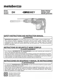 Notice METABO DH45MEY Drill