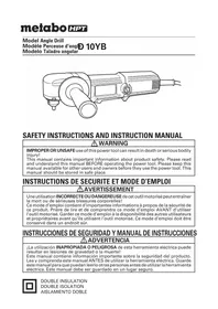 Notice METABO D10YB Drill