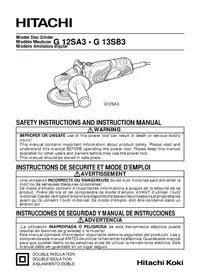 Notice HITACHI G12SA3