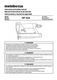Notice METABO NP35A Agrafeuse