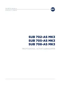 Notice RCF SUB 705-AS MK3 Caisson de basses