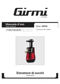 Notice GIRMI SW10 Entsafter