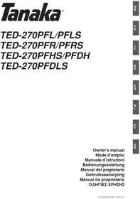Notice Tanaka TED-270PFL Bohrmaschine