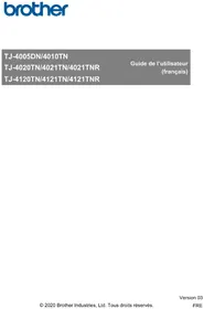 Notice BROTHER TJ-4021TNR Imprimante d'étiquettes