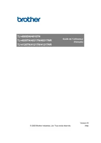 Notice BROTHER TJ-4121TNR Imprimante d'étiquettes