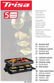 Notice TRISA SUPREME 6 7555.01 Płyta do grilla