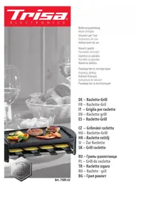Notice TRISA RACLETTE PARTY 7589.42 Płyta do grilla
