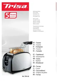 Notice TRISA CRISPY SNACK 7361.42 Topinkovač