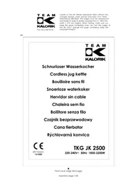 Notice KALORIK TKG JK 2500 Wasserkocher