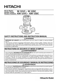 Notice HITACHI KM12VC Sander