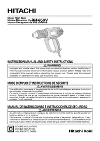 Notice HITACHI RH650V Sander