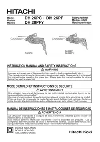 Notice HITACHI DH26PF Perceuse