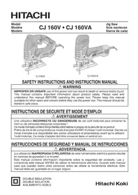 Notice HITACHI CJ160V
