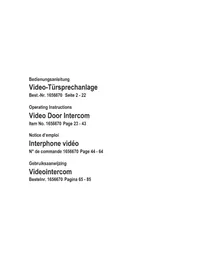 Notice Sygonix PYO-813 Interphone