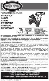 Notice Simpson MEGASHOT MSH3224-S Nettoyeur haute pression