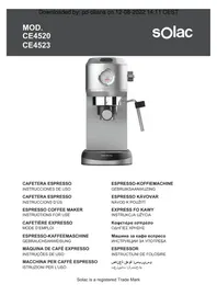 Notice SOLAC TASTE SLIM PROCAP CE4523 Machine à café