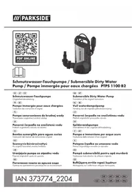 Notice PARKSIDE PTPS 1100 B2 Wasserpumpe