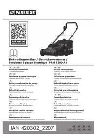 Notice PARKSIDE PRM 1500 A1 Tondeuse à gazon