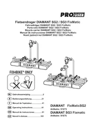 Notice Pro-User DIAMANT SG2 FIXMATIC Porte-vélo