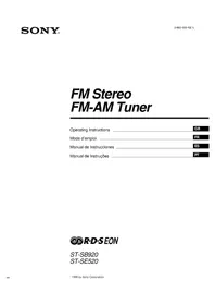 Notice SONY ST-SB520 Receptor áudio-vídeo