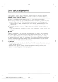 Notice SAMSUNG RS68CG885EB1 Külmik