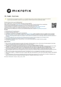 Notice Mikrotik CRS504-4XQ-OUT Commutateur