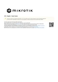 Notice Mikrotik CRS510-8XS-2XQ-IN Commutateur