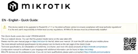 Notice Mikrotik CRS504-4XQ-IN Commutateur