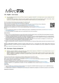 Notice Mikrotik R11E-LR9 Non catégorisé