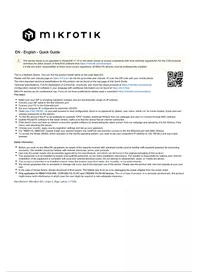 Notice Mikrotik RB260GSP Commutateur