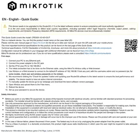 Notice Mikrotik FIBERBOX PLUS Commutateur