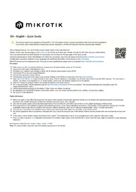 Notice Mikrotik CRS112-8G-4S-IN Commutateur