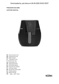 Notice SOLAC DIGITAL FA1501 Friteuse
