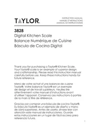 Notice Taylor 3828 Balances de cuisine