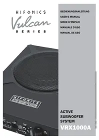 Notice Hifonics VULCAN VRX1000A Subwoofer
