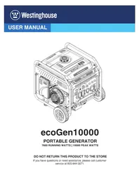 Notice WESTINGHOUSE ECOGEN10000 Generator