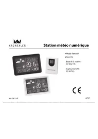 Notice Krontaler GT-WS-19 Station Météo