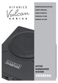 Notice Hifonics VULCAN VRX800A Subwoofer