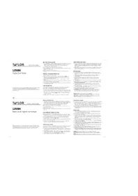 Notice Taylor 1250BK Balances de cuisine