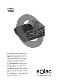 Notice SOLAC CT8608 Couverture/coussin chauffant