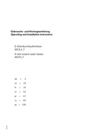 Notice Clage MCX 3 Chaudière