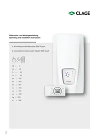 Notice Clage DSX TOUCH Chaudière