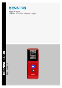 Notice BENNING LD 40 Télécommande