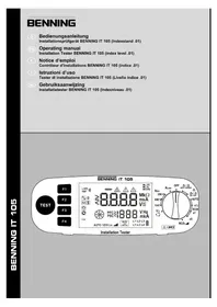 Notice BENNING IT 105 équipements de mesure