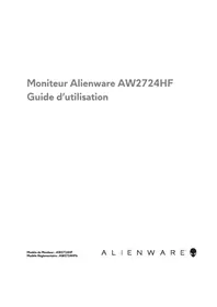 Notice ALIENWARE AW2724HF Moniteur