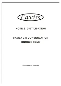 Notice Caviss C2128GBE4 Cave à vin